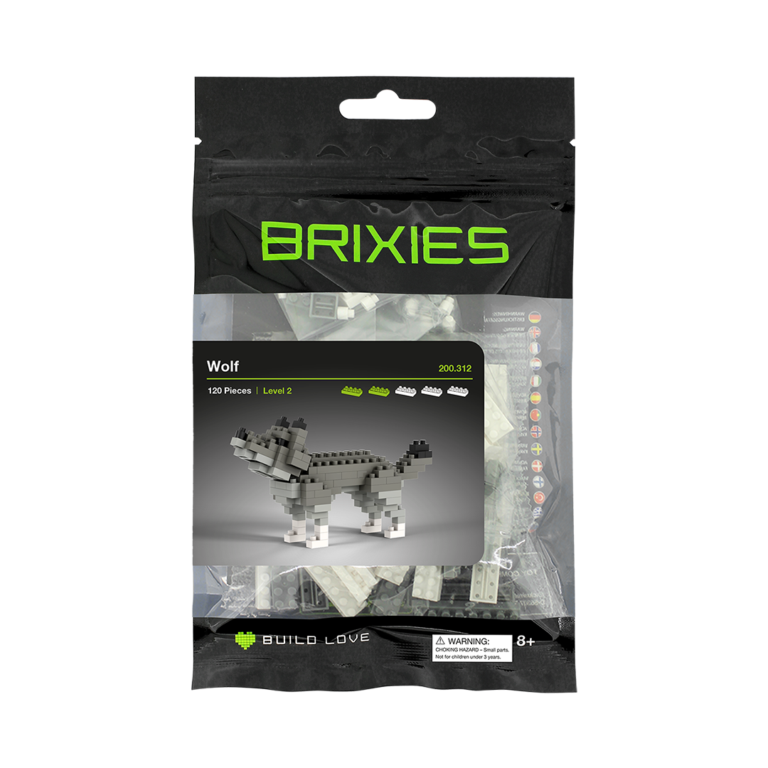 BRIXIES Wolf Dark Grey