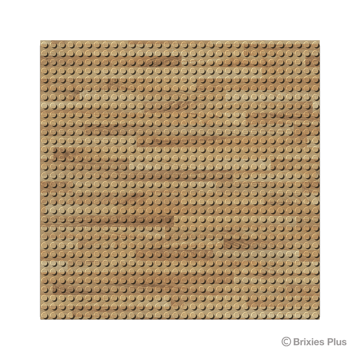 BRIXIES Plus designer plate wood 32 x 32 studs