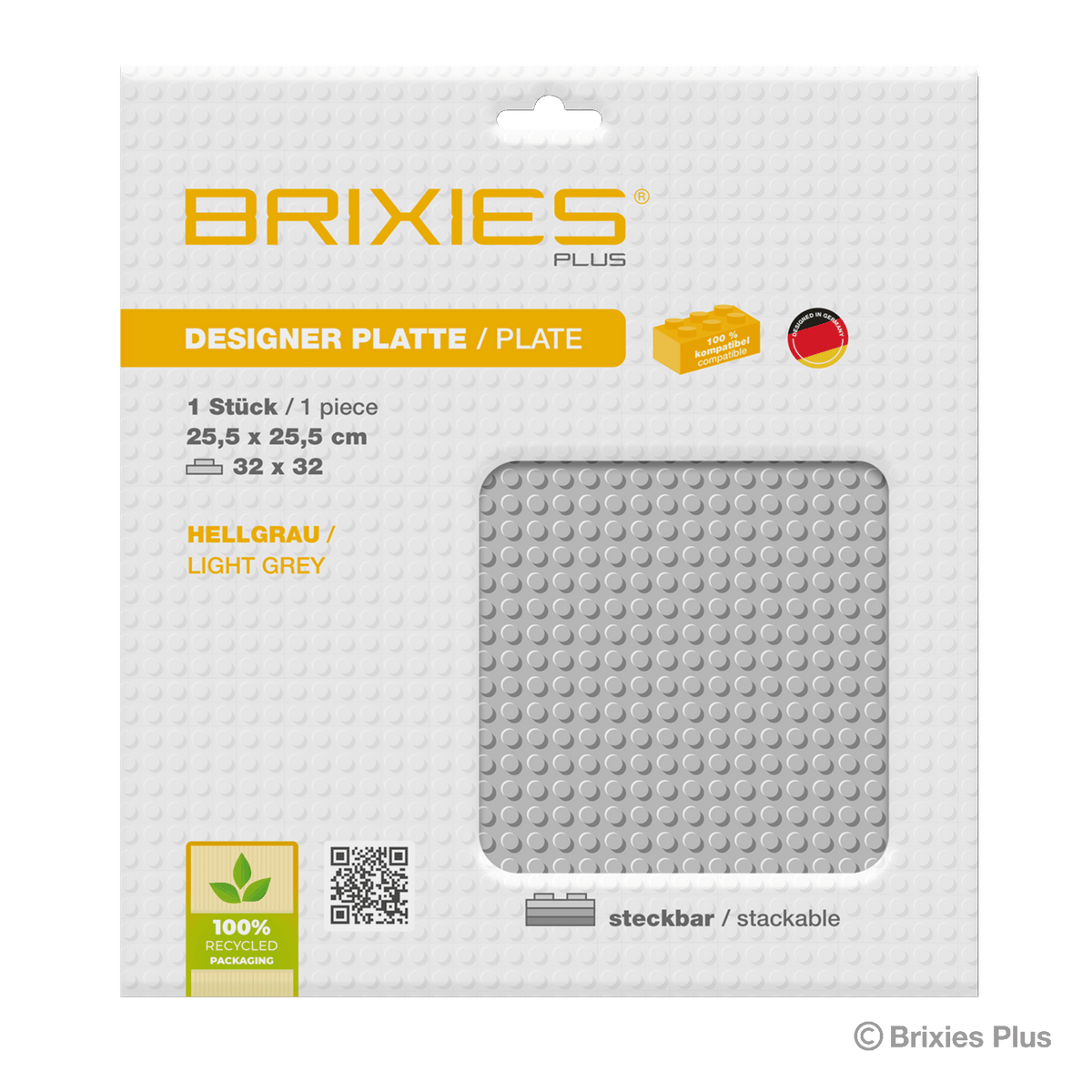 Basis Platte Hellgrau 32 x 32 Noppen