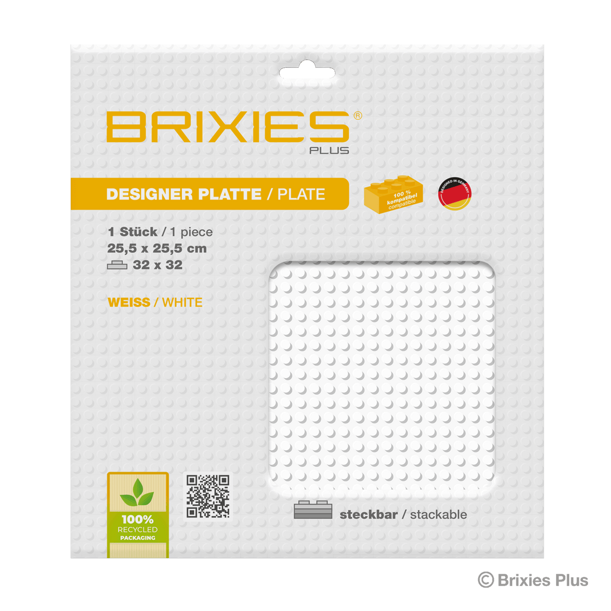 Basis Platte Weiß 32 x 32 Noppen