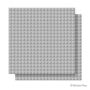 Basis Platte Hellgrau 20 x 20 Noppen Doppelpack