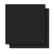 BRIXIES Plus Base Plate Black 20 x 20 Studs Twin Pack