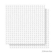 BRIXIES Plus Base Plate White 20 x 20 Studs Twin Pack