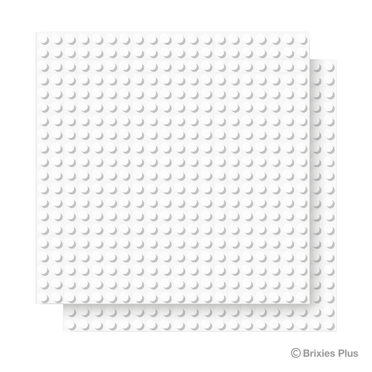 BRIXIES Plus Base Plate White 20 x 20 Studs Twin Pack