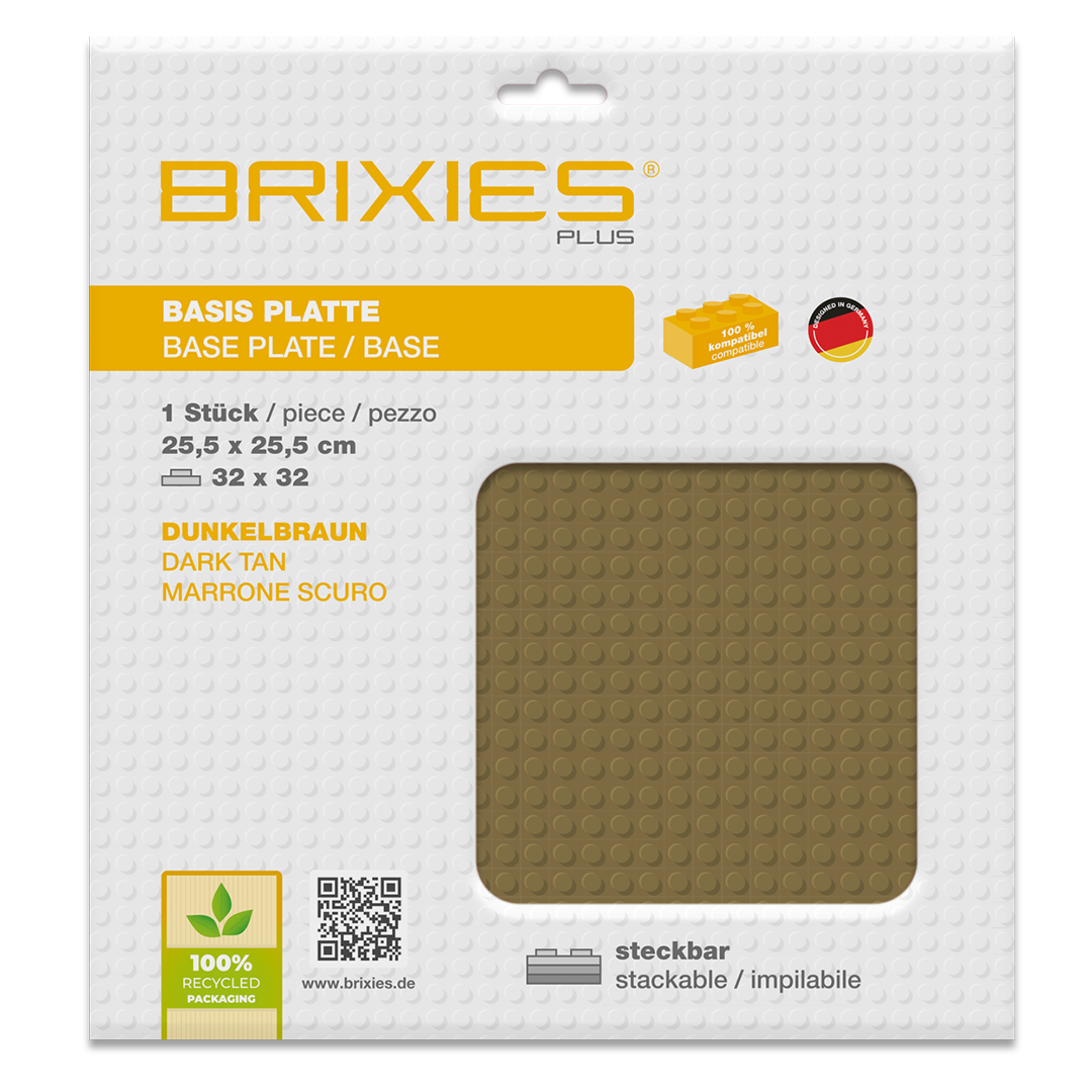 Basis Platte dunkelbraun 32 x 32 Noppen