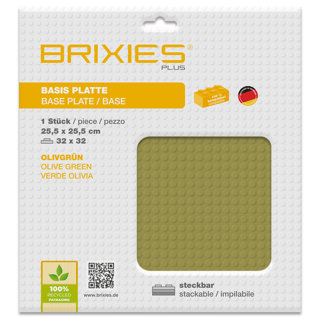 Basis Platte Oliv grün 32 x 32 Noppen