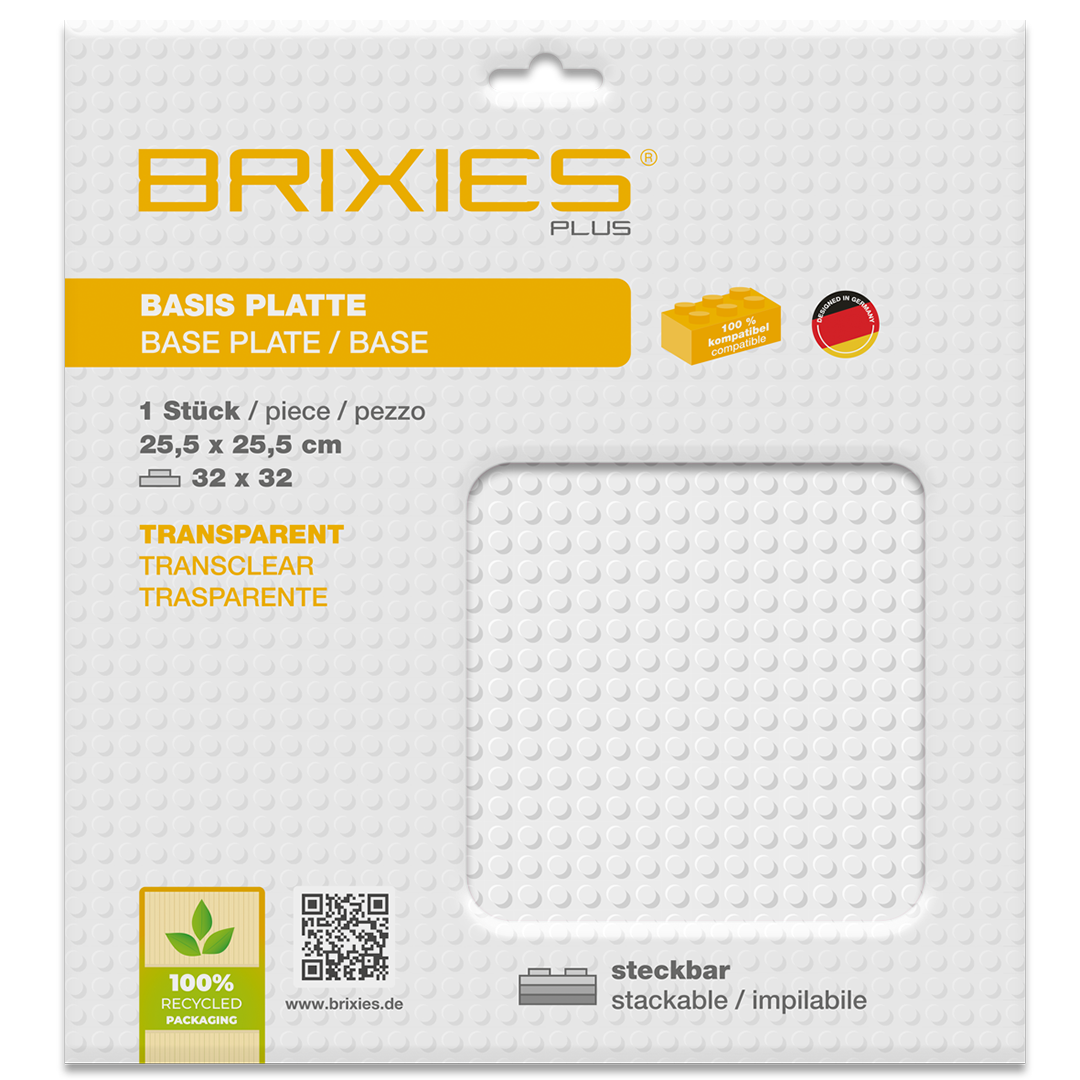 Basis Platte transparent  32 x 32 Noppen