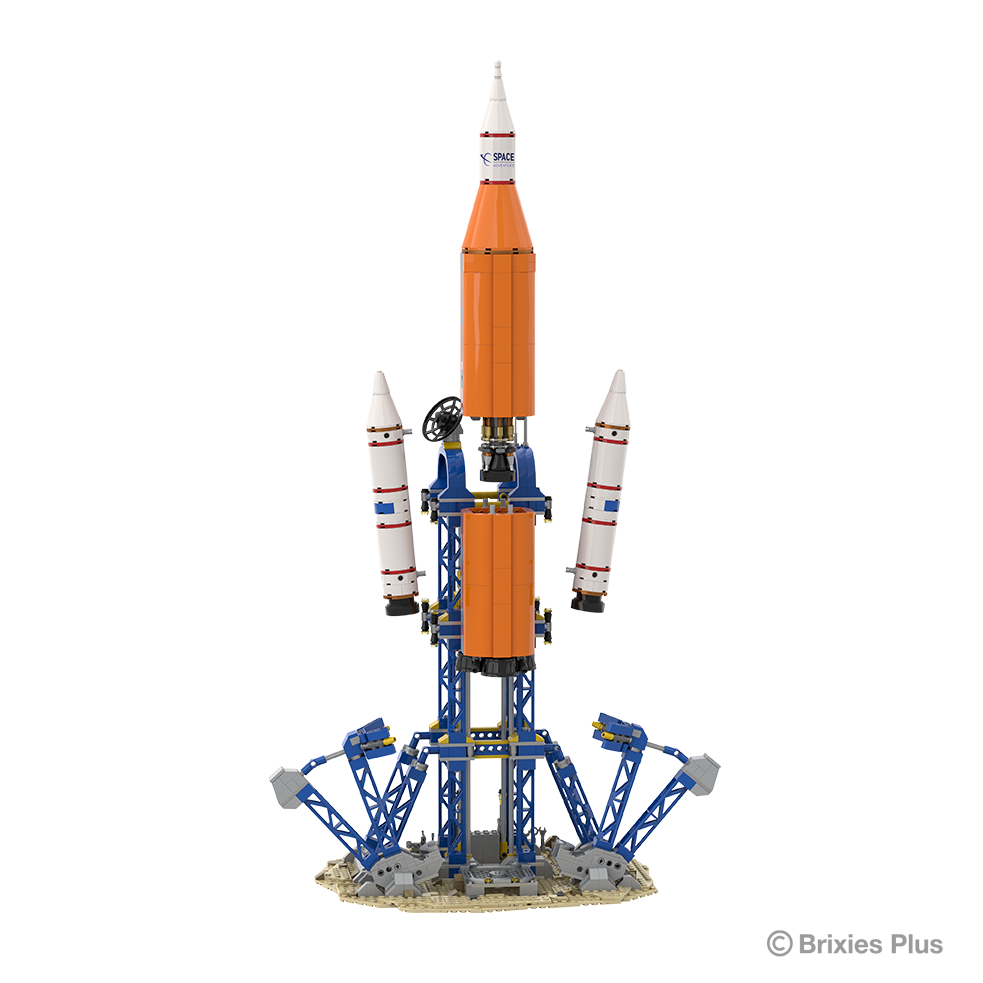Rakete mit Satellit/ Space Rocket with satellite