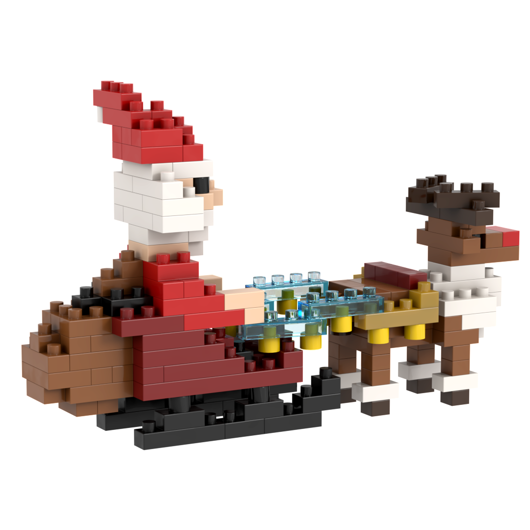 Weihnachtsmann mit Schlitten