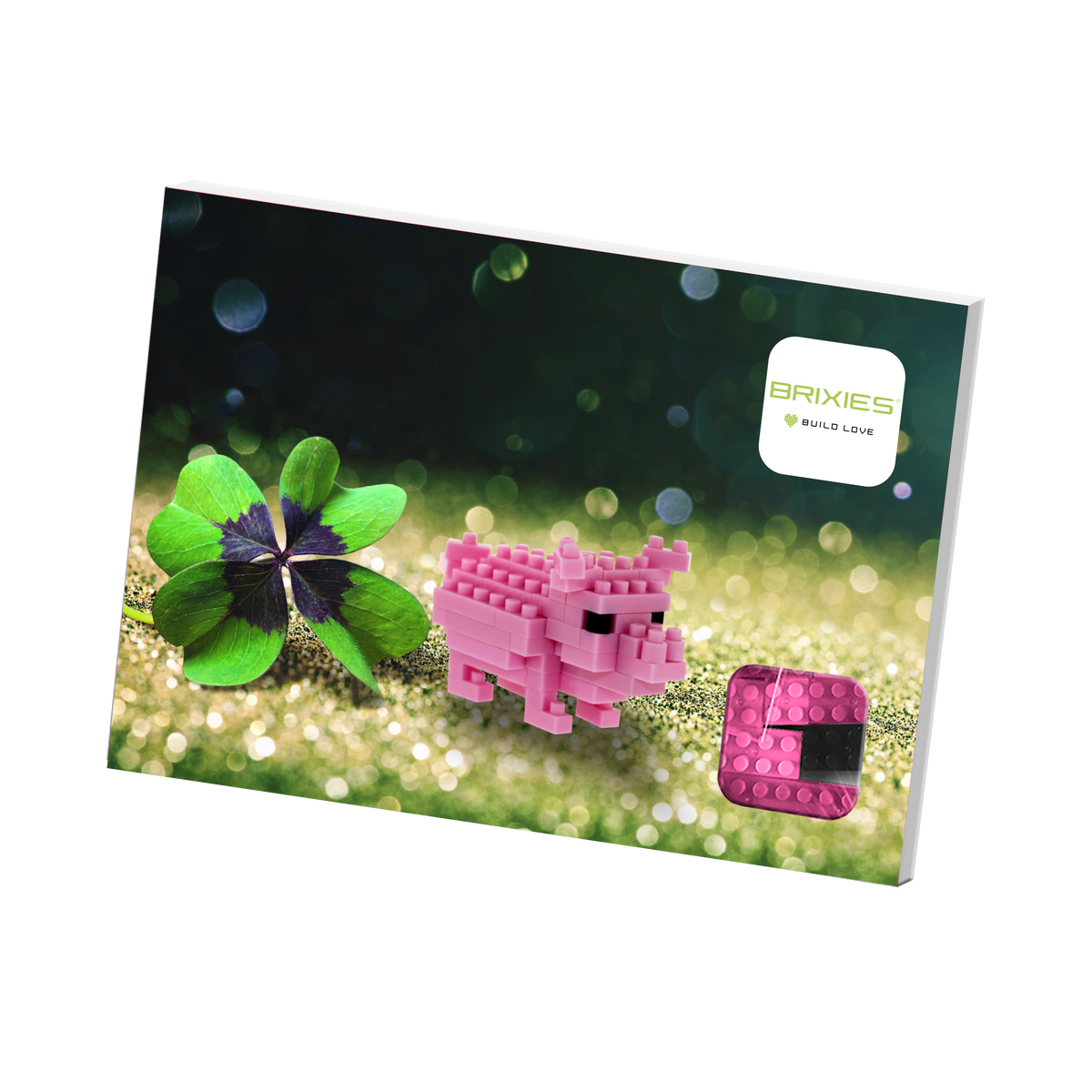 Postkarte Glücksschwein