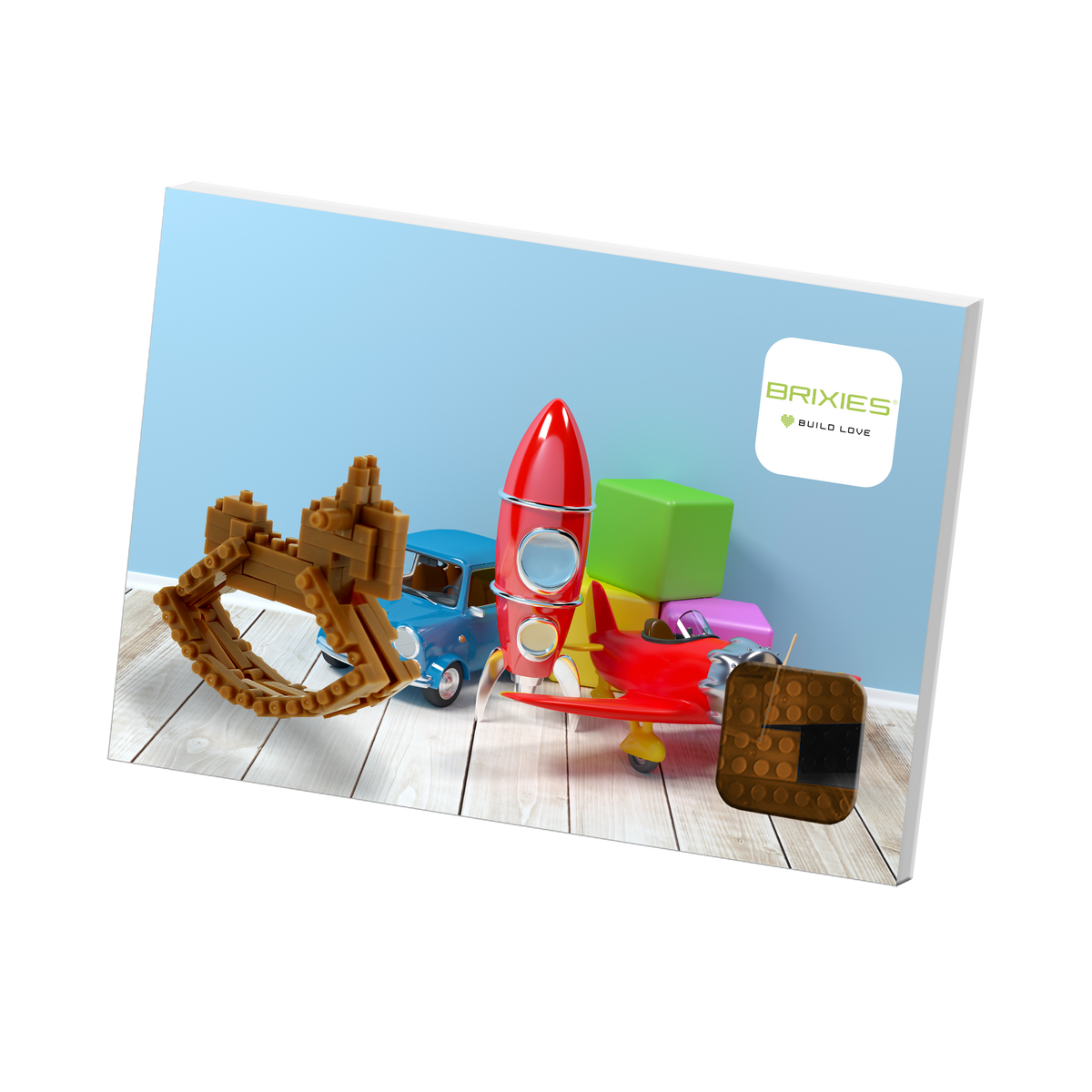 BRIXIES postcard rocking horse